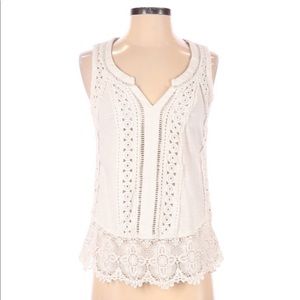 Anthropologie Meadow Rue Ladder Lace Tank